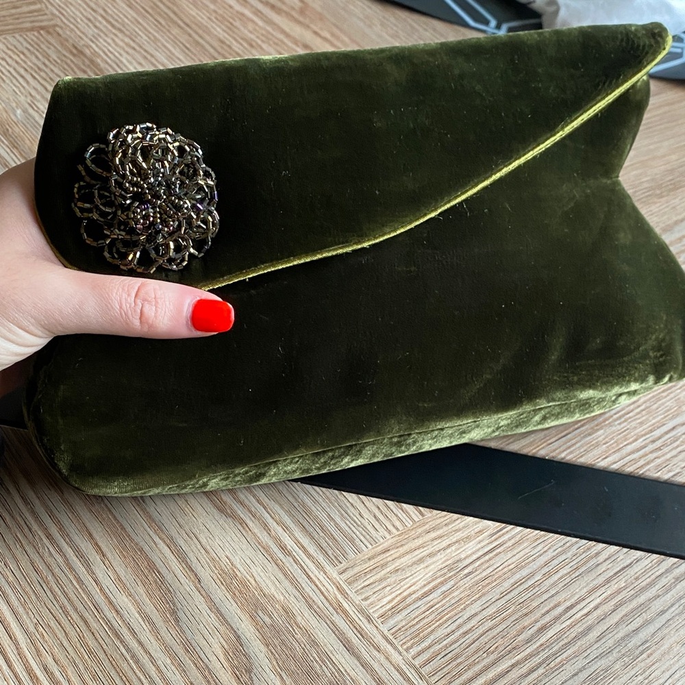 Elegant Olive Green Clutch